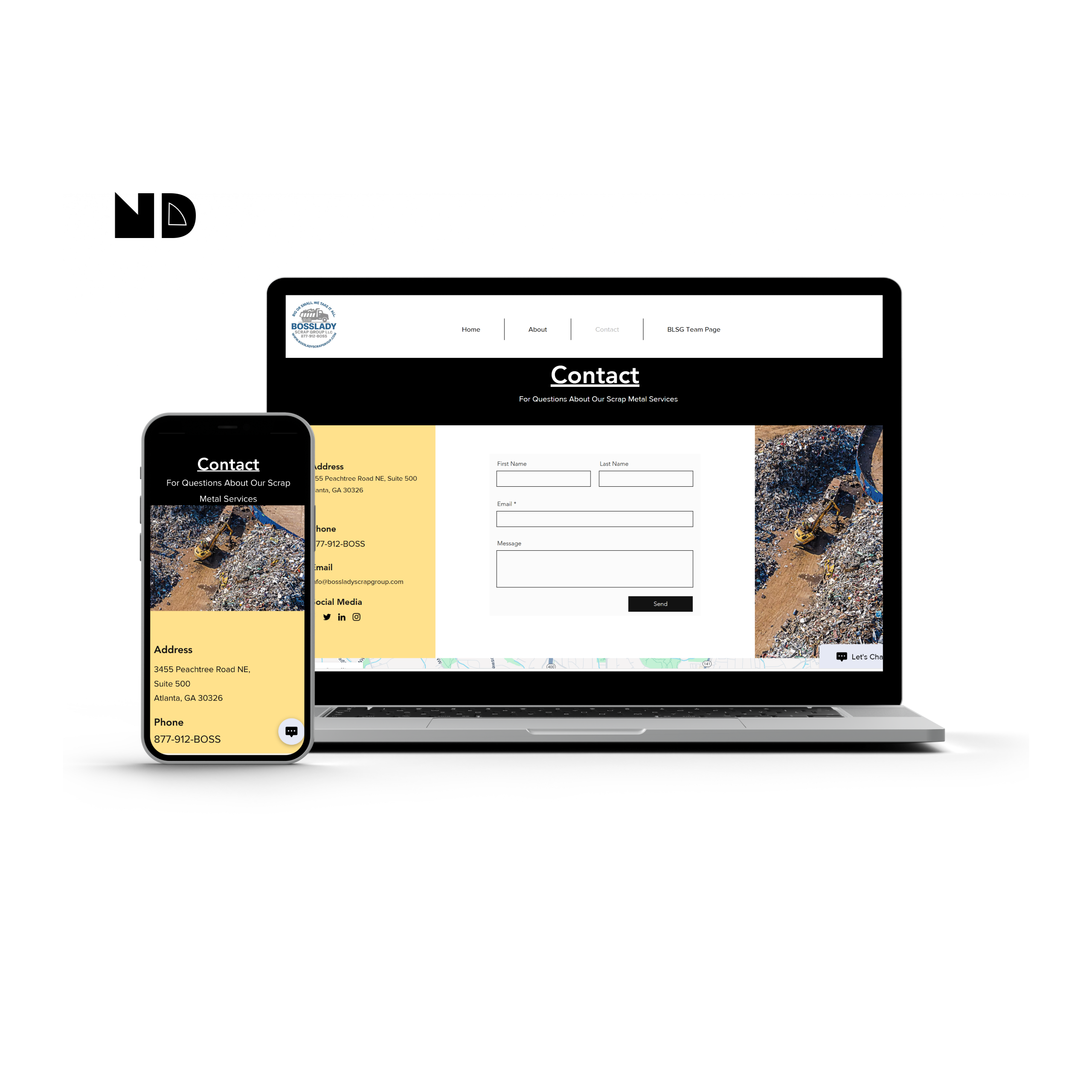 environmental website image from portfolio